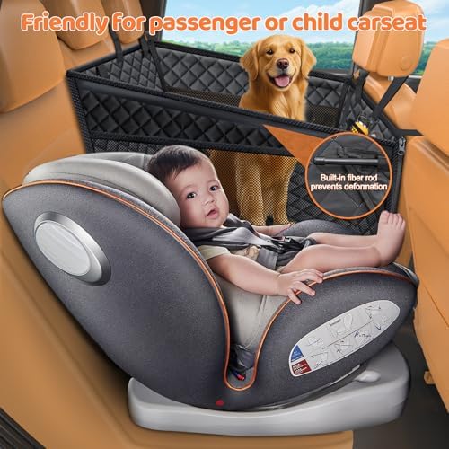 URPOWER Hard Bottom Dog Car Seat for Back Seat, Waterproof Hammock - Image 2