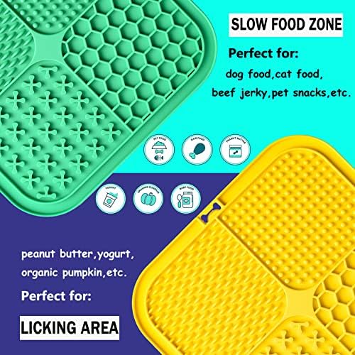 Dog Licking Mat, 3 Pcs Large Licking Mat for Dogs with Suction for Anxiety, Peanut Butter Dog Licking Mat Slow Feeder Dispensing Treater Lick Pad for Dogs Cats Grooming Bathing and Training - Image 2