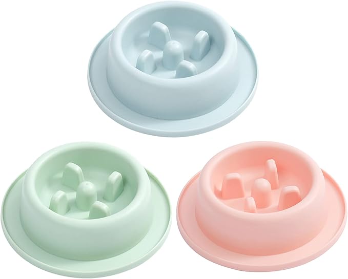 Dog Slow Feeder Round Bowl Interactive Fun Shape Bowls Bloat Stop Choking for Small Dogs