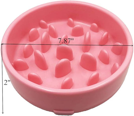 WenYing Slow Feeder Puzzle Dog Bowls, Interactive Bloat Stop Busy Bowl, Food Water Fun Feeding, Non-Slip Anti Choke Healthy Diet Bowls (Pink 3)