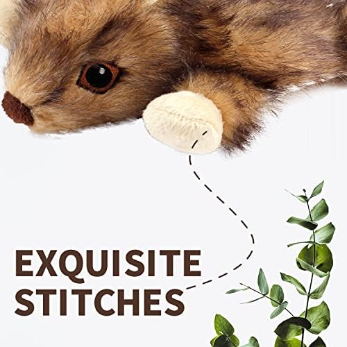 ALL FOR PAWS Orel Rabbit Squeaky Dog Toy, Flat Plush Bunny Dog Toy with Large Built-in Squeaker, Interactive Plush Chew Toy for Small Medium Large Dogs, 9.8 x 7.5 x 4.3 in - Image 7