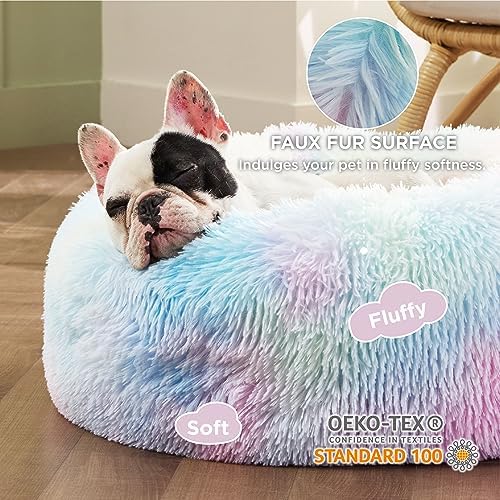 Bedsure Calming Small Dog Bed Donut Washable Cat&Puppy Bed,23 inches - Image 2