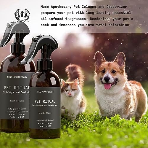 Muse Apothecary Pet Ritual Pet Cologne Spray for Dogs - Dog Perfume Spray Long Lasting After Bath - Pet Perfume for Dogs - Essential Oils Infused - 4oz, Lavender Fields - Image 2