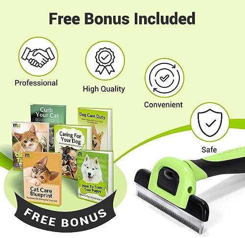 MIU COLOR Pet Grooming Brush, Deshedding Tool for Dogs & Cats, Apple Green - Image 6