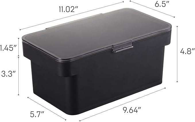 YAMAZAKI Home Tower Airtight Pet Food Storage Container - Cat And Dog Food Holder Bin With Transparent Lid And Handle - Small - Polypropylene - 0.8 Gallons, 3 Liters