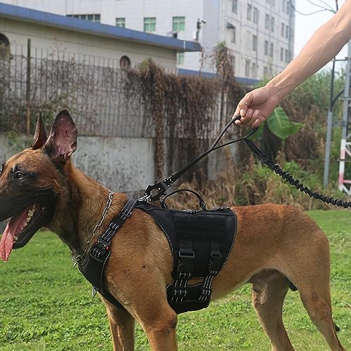 ICEFANG Tactical Dog Leash with Quick-Release Metal Clasp,Bungee-Dog Lead - Image 2