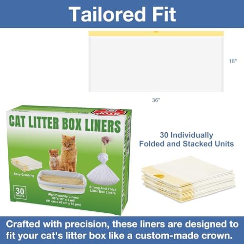 Simply Seniors Cat Litter Box Liners 30 Extra Large Scratch-Resistant Bags - Image 2