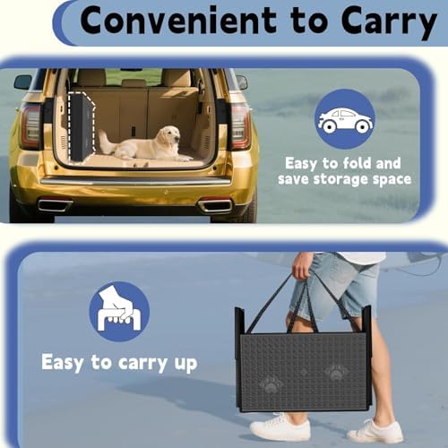 Dog Steps for Car & SUV – 6-Step Foldable Pet Stairs for Large Dogs, Non-Slip Heavy-Duty Plastic Dog Stairs, Lightweight & Portable Vehicle Access, Great Alternative to Pet Ramp for Truck - Image 7