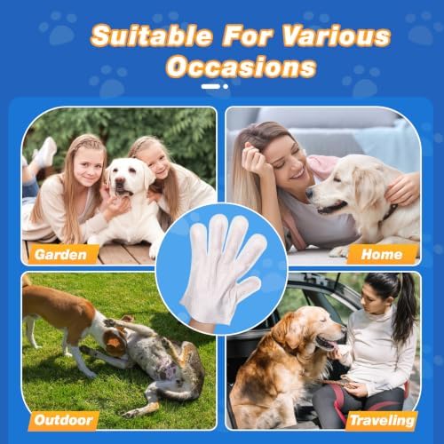 18 Pcs Pet Glove Wipes for Dogs and Cats, Deodorizing, Individually Wrapped - Image 7