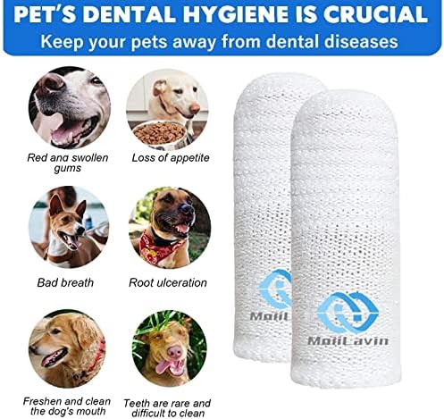 Pet Toothbrush for Small to Large Dogs Cats,Soft High Grade Finger Toothbrush,Teeth Oral Cleaning,Dental Care, 1 Set for Two Fingers White (6) - Image 2