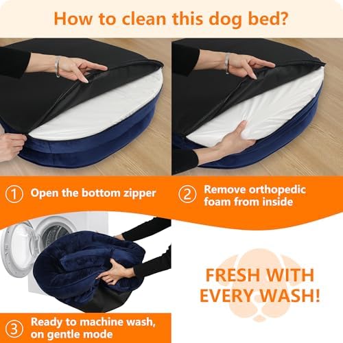 Dwanton Orthopedic Waterproof X-Large Dog Bed Sofa, Gel Memory Foam, 45" - Image 7