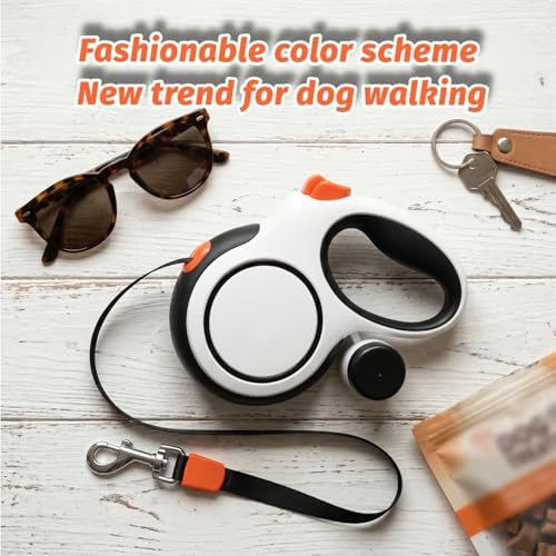 26ft Retractable Dog Leash for Large Dogs up to 110 lbs, White - Image 7