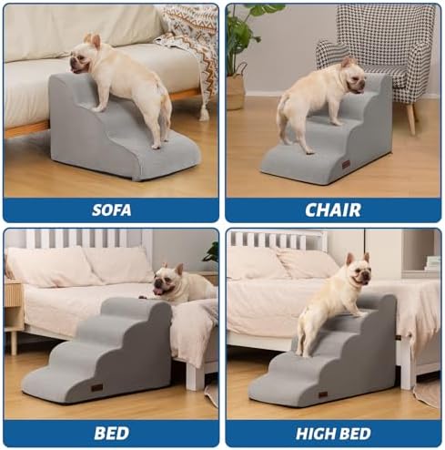 Aodisman Dog Steps for Bed or Couch,4-Step Pet Stairs Ramp for Small Dogs - Image 7