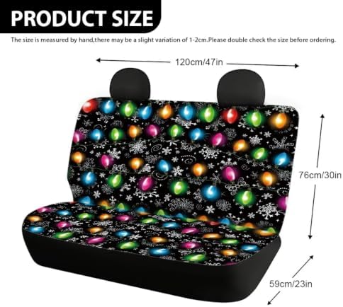 AFPANQZ Car Rear Seat Covers Auto Back Seat Cushion Christmas Decoration - Image 7