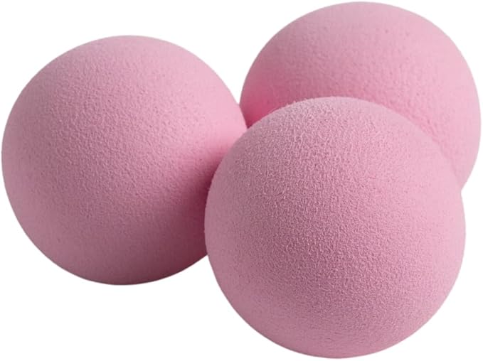 Rawry Foam Ball Cat Toy Set – 12 Foam Balls for Indoor Cats & Kittens | Soft, Durable, Bouncy Balls for Playtime & Exercise | Lightweight, Non-Toxic, Easy for Cats to Chase (Pink)