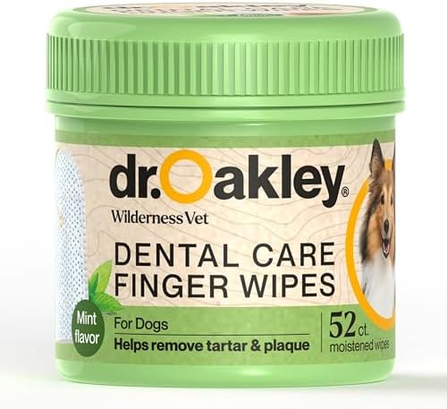 Dr. Oakley Dog Dental Wipes Finger Dental Care - Mint Flavor - Image 2