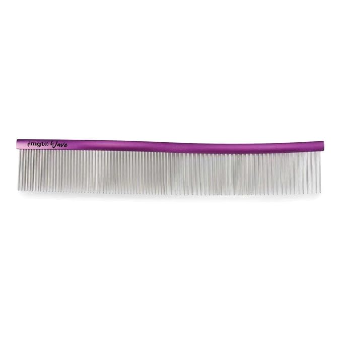 Dog and Cat Grooming Combs Contour Custom Coat Fur Finishing Shape Fluff Style and Primp (9.5 inch Wave Comb)