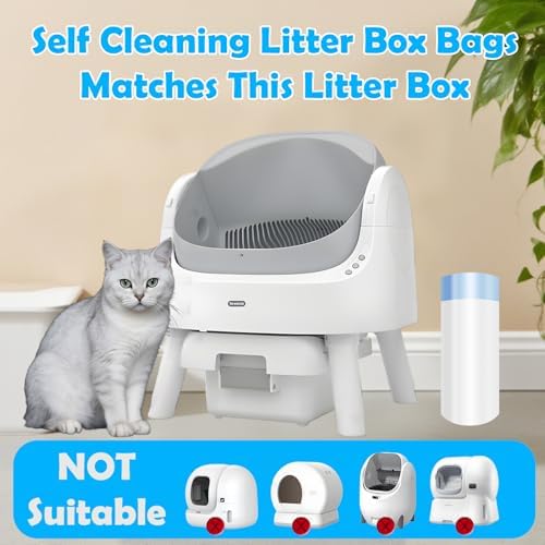Cat Litter Bags 60 Count,26.37"X15.74" Drawstring Close Litter Box Liners for Automatic Litter Box,Thick Cat Poop Bags,Easy to Clean,Heavy Duty Robot Bag for Self-Cleaning Box - Image 2