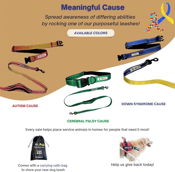 Hands-Free Leash for Small to Large Dogs 5ft - Heavy Duty Adjustable Waist Belt, Padded Handles, Reflective Stitching, Satin Carry Bag for Walking, Running, Hiking