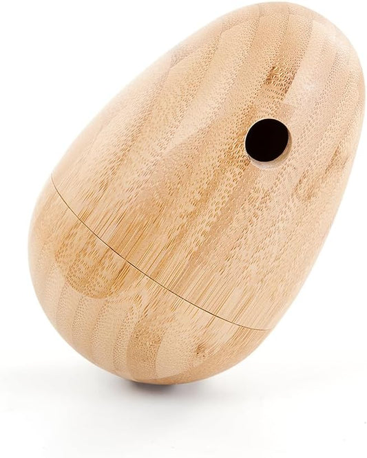 LOOBANI Bamboo Treat Dispenser Wobble Toys Enrichment Puzzle Food Dispenser Ball Toy IQ Training for Small Medium Dog
