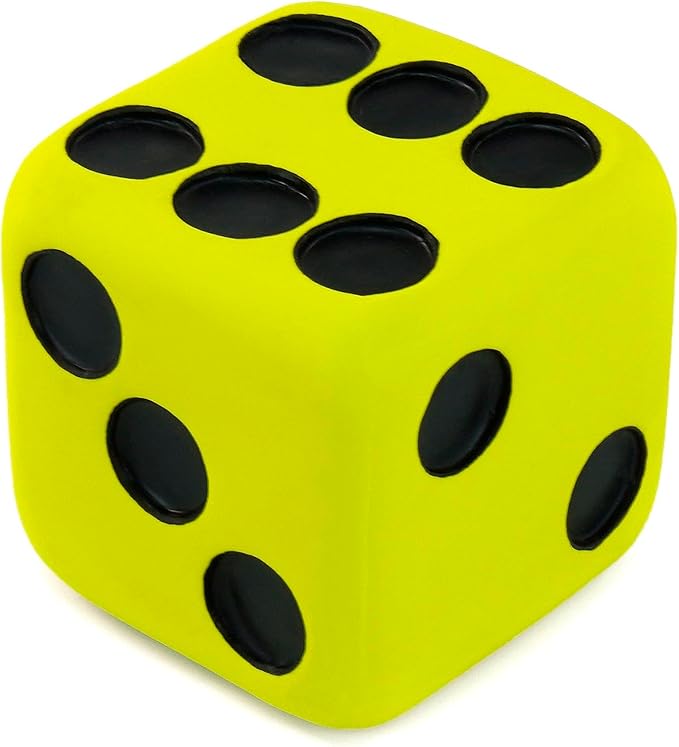 CHIWAVA 4 Pack 1.7" Squeaky Latex Dog Toys Dice Puppy Fetch Interactive Play for Small Dogs