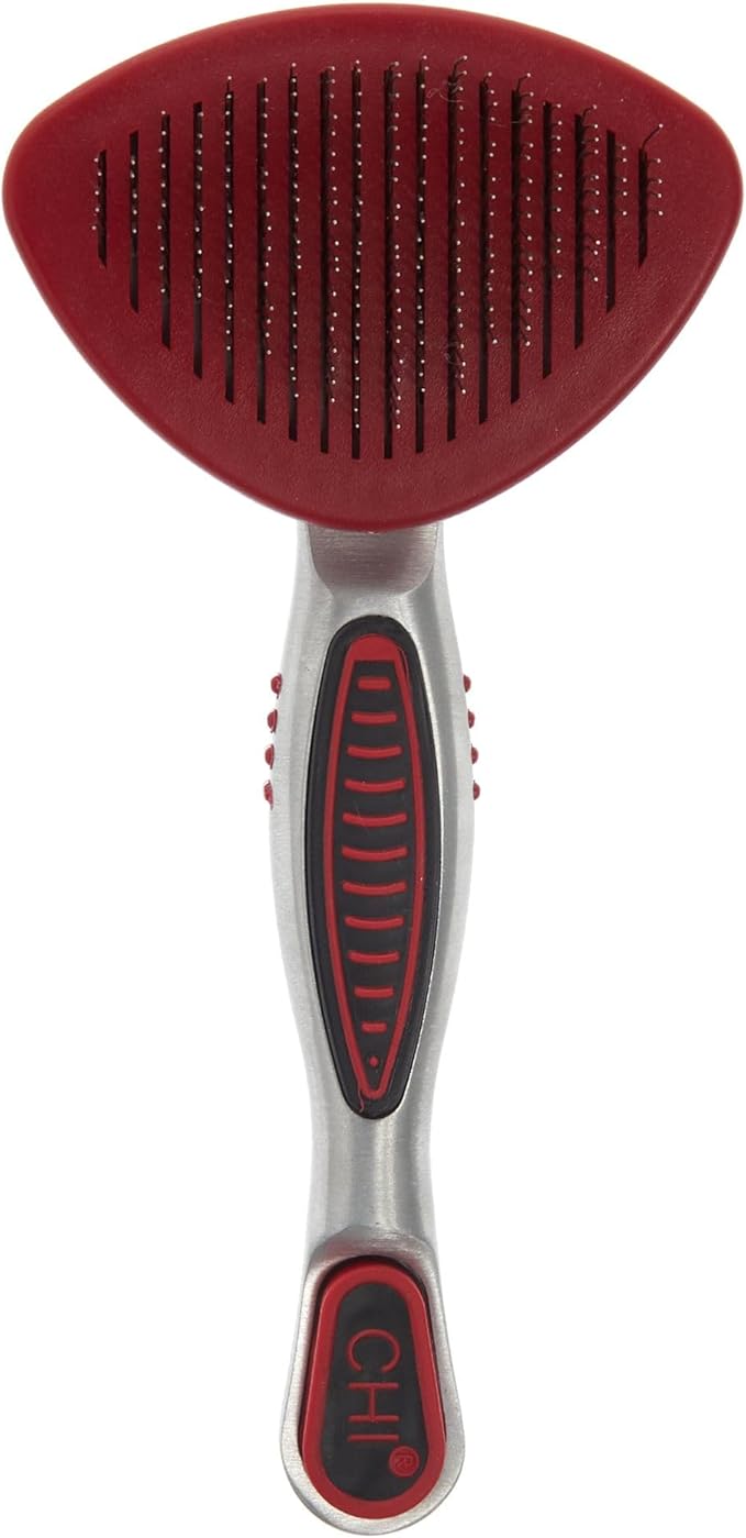 CHI for Cats 2-in-1 Grooming Tool: Double-Sided Bristle & Pin Brush for All Cats | Ergonomic Handle and Padded Bristles