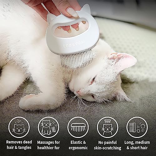 Leo's Paw The Original Pet Hair Removal Massaging Shell Comb - Image 2