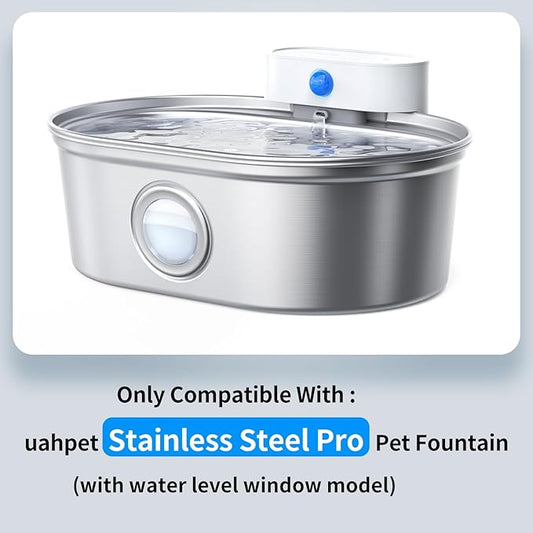 uahpet Replacment Pump for Stainless Steel Pet Water Fountain Pro (with water level window version)