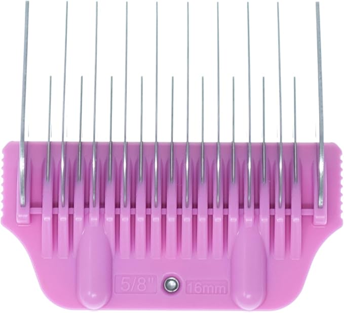 Wide Skiptooth Comb Attachments for Dog Grooming Clippers, Stainless Steel Over-The-Blade Guide Combs, A5 Wide Blade Compatible (16mm / 5/8")