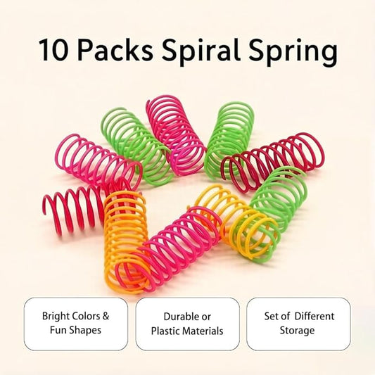 LASOCUHOO Cat Toys, 30 Packs Interactive Cat Toy Pack Including Cat Crinkle Balls, Cat Sparkle Balls, Spiral Springs for Kitten (Random Color)