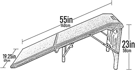 Pet Gear Free Standing Pet Ramp for Cats and Dogs, No Assembly Required, Easy Fold for Storage or Travel, Portable, Holds Up to 300lbs, Coffee Bean