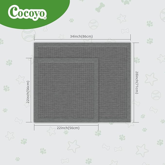 COCOYO Dog Training Pads Large Size丨Activated Charcoal Block Urine Odor Puppy Pads丨Ultra Absorbent Leakproof Dog Pee Pads (40 Count, XL 34" x28