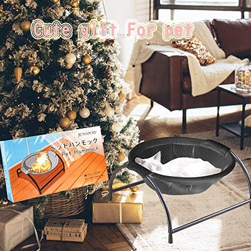 JUNSPOW Cat Bed Dedicated Replacement Net Cover Soft Breathable (Black) - Image 7