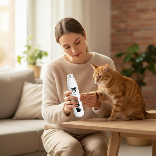 Dog Nail Grinder Quiet, Dog Nail Clipper with 3 Speeds & LCD Screen, Low Noise Safe Pet Nail Trimmers for Small Medium Large Dogs & Cats by Professional Grooming Tools.