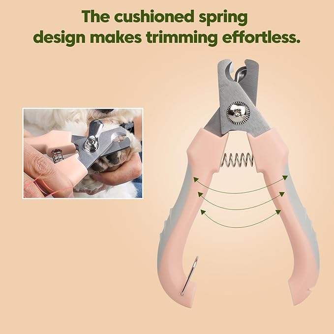Self-Cleaning Cat Brush for Shedding with Cat Nail Clipper 2-Piece Set for Pets That Shed a Lot or Have Overgrown Nails,Including Long-Haired & Short-Haired Cats, Small & Medium Dogs, Rabbits and More