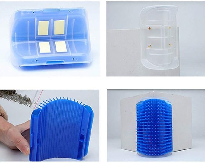 rrrrr Pet Products For Cats Brush Corner Cat Massage Self Groomer Comb Brush With Catnip Cat rubs the face a tickling comb
