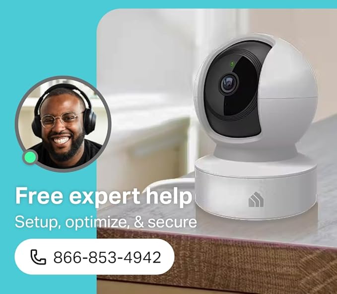 Kasa 2K+ Indoor Pan/Tilt Wired Security Camera - Works as a Baby Monitor & Pet Camera, Motion Detection & Tracking, 2-Way Audio, Night Vision, Subscription-Free Local Storage or Optional Cloud, KC410S