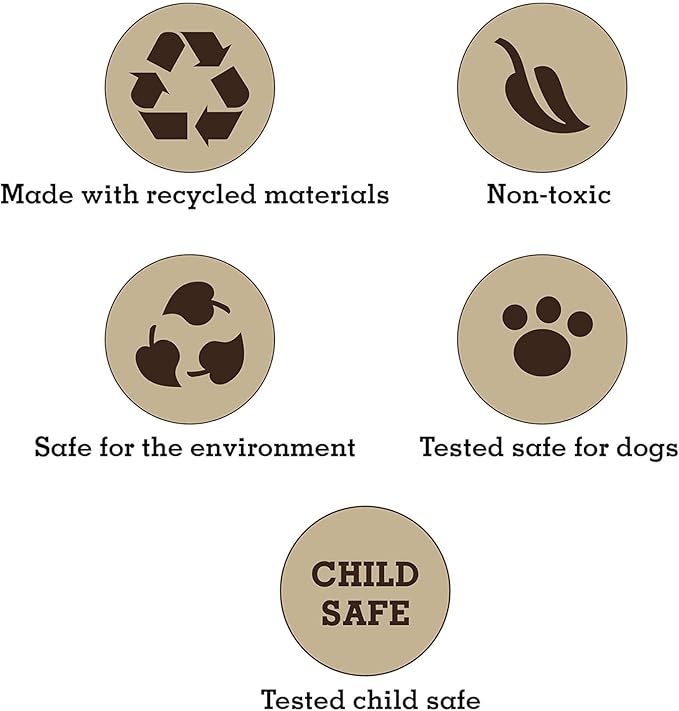 Durable Tough Cotton Canvas Squeaky Dog Toy, Eco-Friendly Interactive Chew Toy for Small, Medium & Large Dogs, T-Bone (White)