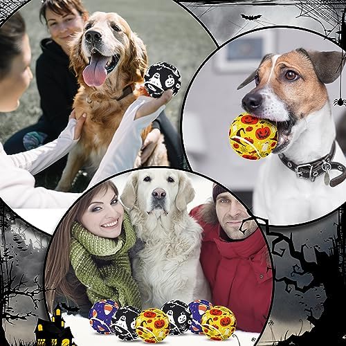 6 Pcs Halloween Dog Tennis Balls 2.5" Pet Chew Toys Training - Image 7