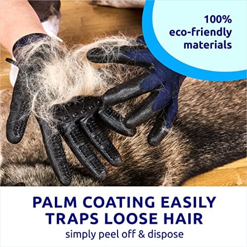 Pat Your Pet Grooming Gloves - Cat & Dog Hair Remover Glove for Deshedding Long and Short Fur - Image 7
