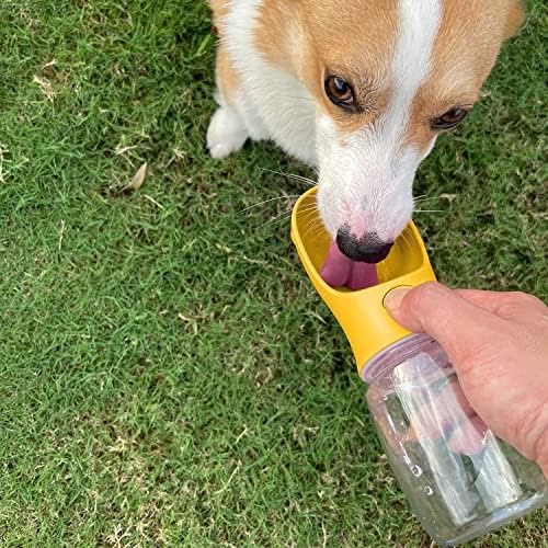 WePet Portable Dog Water Bottle, 12 OZ, Leak Proof Puppy Water Dispenser with Drinking Feeder for Pets Outdoor Walking, Hiking, Travel, Food Grade Plastic - Image 2