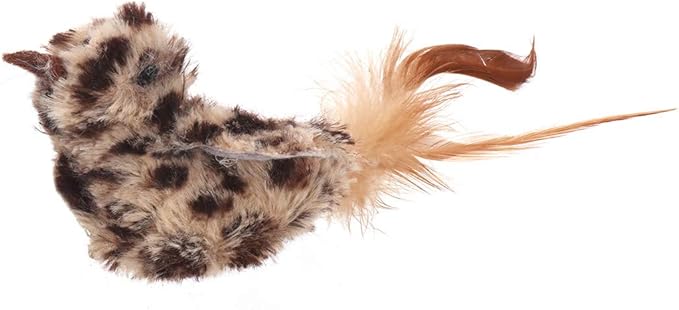 Ware Manufacturing Birdie Buddy Cat Toy, 3 Inch, with Catnip and Natural Feathers