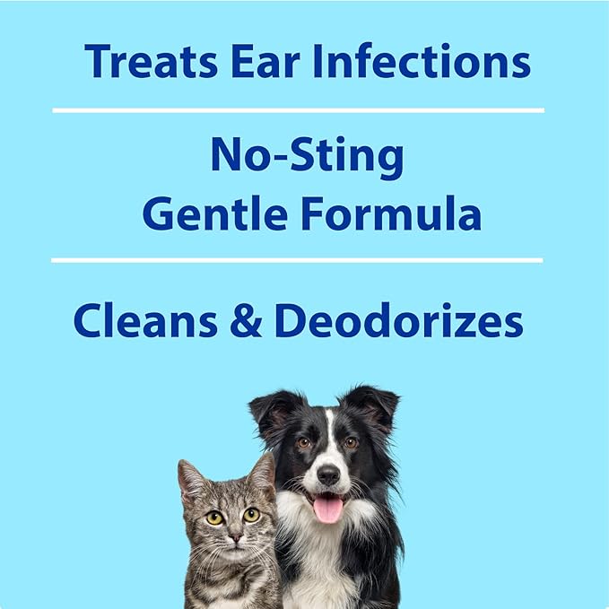Curaseb Dog Ear Infection Treatment Solution – Soothes Itchy & Inflamed Ears – Cleans Debris and Buildup - 12oz