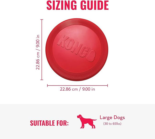 KONG Goodie Bone & Flyer - Dog Toys to Enrich Playtime - Dog Bone & Soft Throwing Disc Support Mental Engagement - Rubber Bone for Treats - Rubber Flying Disc with Dynamic Rebound - for Large Dogs