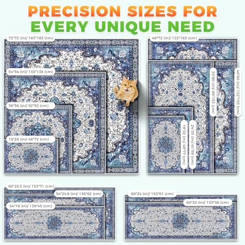 Hompet Cat Litter Mat 2 Pack, 36x48 Machine Washable Trapping Mats for Cats, Super Absorbent & Urine-Proof Cat Litter Box Mat for Floor, Waterproof & Non Slip Kitty Litter Rug - Image 7