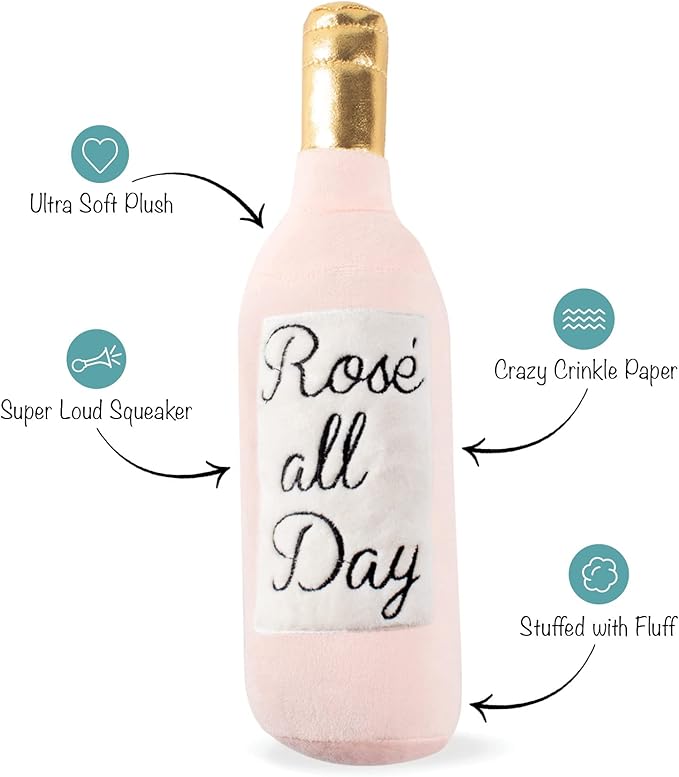 Fringe Studio Dog Toy, Rose All Day-Plush Pet Toy (289388) X-Small