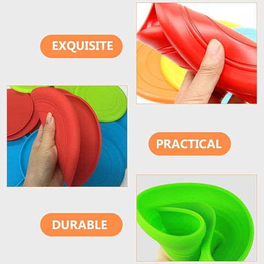 5Pcs Dog Flying Disc Toy Set Bite-Resistant Outdoor Chew Training Discs for Dogs Interactive PET Toy for Fetch and Play