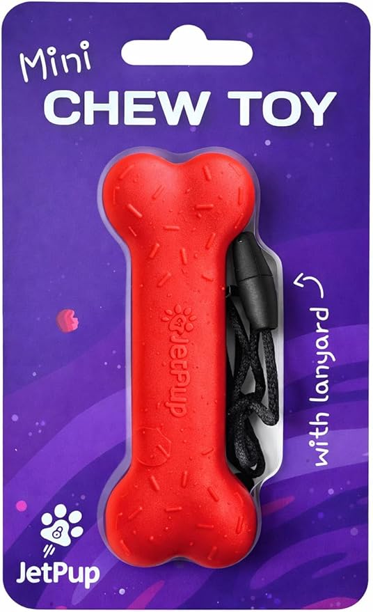 Mini Pup Chew Toy Lanyard- Bone - Human Grade Chew Toy - Human Pup Play - 100% Food Grade Silicone (Mini Red Bone)