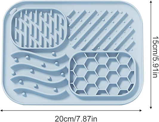 Non-Slip Silicone Mat, Puzzle Feeding Tray for Pets, Medium Size Treat Enrichment Tool, Suction Base Food Puzzle Detail, Dog Cat Feeding Category Accessory, Interactive Pad