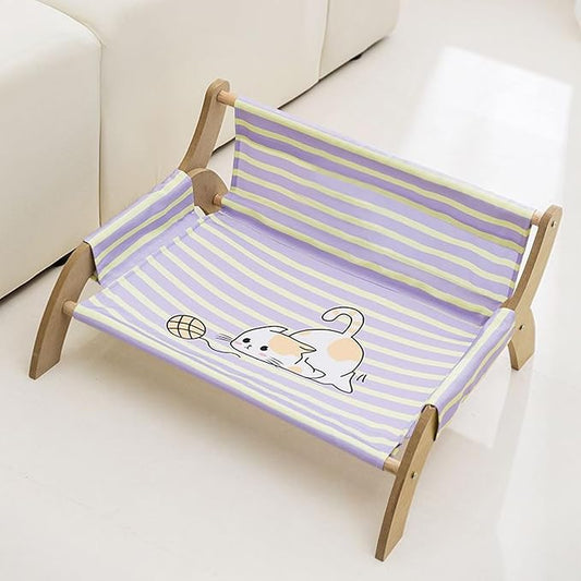 Cat Lounger, Cat Wall Hammock, Cats Sleeping Cat's Supplies, Elevated Bed, Detachable & Breathable Easy for Soothing Rest Multi Cats Households Indoor Living Room Bedroom Balcony
